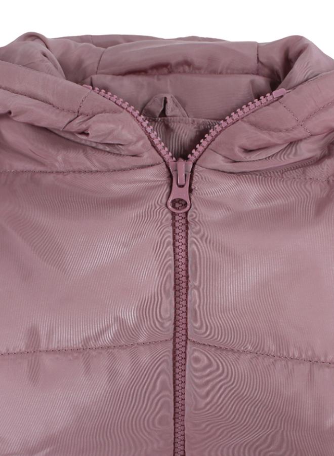 اوركيدز جاكيت مقاوم للماء للبنات مع قبعة – وردي باهت - Image 3