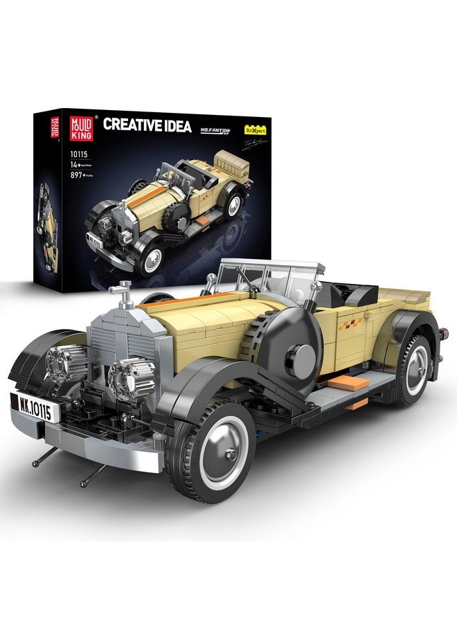 mould king Mould King 10115 Classic Cars Building Kits, MOC Vintage Car Model Building Blocks Set, Gift for Kids Age 8+/Adult Collections Enthusiasts(897+ Pieces, Static Version)  - Image 1
