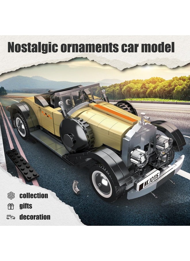 mould king Mould King 10115 Classic Cars Building Kits, MOC Vintage Car Model Building Blocks Set, Gift for Kids Age 8+/Adult Collections Enthusiasts(897+ Pieces, Static Version)  - Image 2