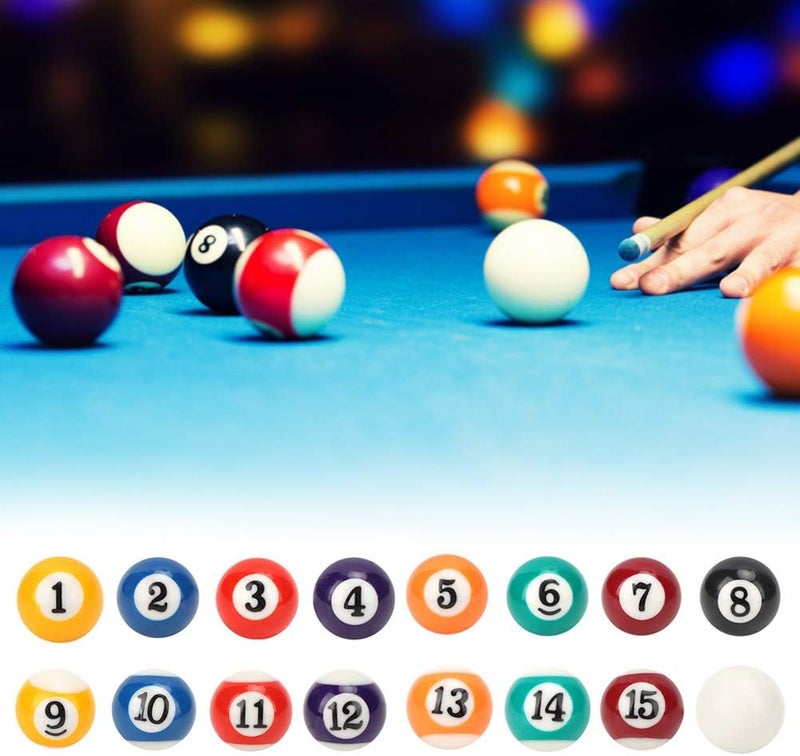 klarako Billiard Pool Ball Set, 16PCS Resin Mini 2.5cm/0.98in Children Billiard Ball Toy Pool Table Accesssory, Billiards Ball Complete 16 Ball Set for Game Room Bar Sports Recreation Game Recreational Sport - Image 4