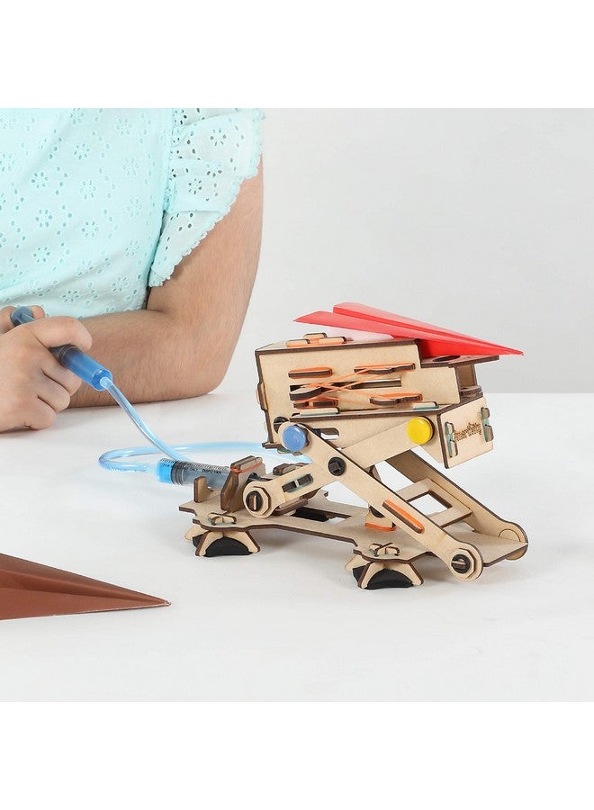 سمارتيفيتي لعبة سمارتيفيتي ٢ في ١: طائرة هيدروليكية وقاذفة سهام للأطفال من عمر ٦-٨-١٠-١٢-١٤ سنة | تُطلق الطائرات/السهام في الهواء | هدايا عيد ميلاد رائعة للأولاد والبنات | لعبة علمية اصنعها بنفسك للأطفال من عمر ٦-١٤ سنة - Image 2