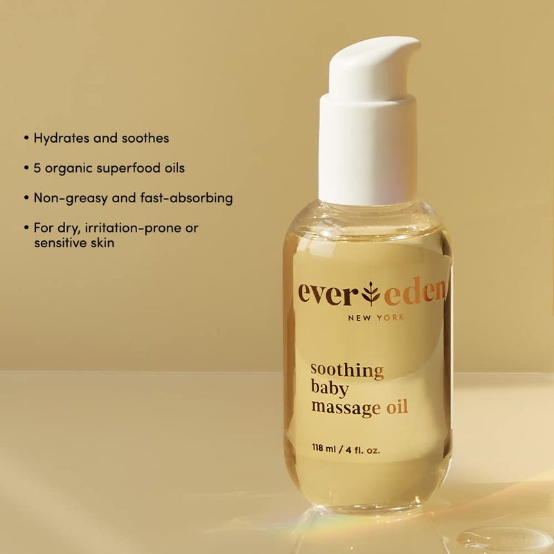 Evereden Soothing Baby Massage Oil 4 fl oz Clean Baby Care Nontoxic and Fragrance Free Clean Ingredients - Image 3