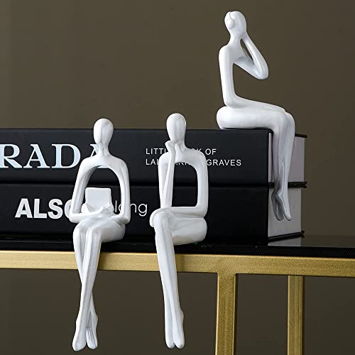 XINXUAN White Statue Home Decor - Modern Bookshelf & Desk Decor - 3 Piece Set - Image 5