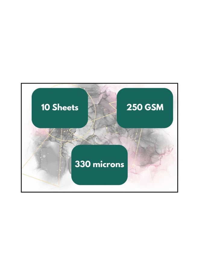 Paper Paper Ink Paper For Ink Painting 12 Diameter Circle 330 Microns 250 Gsm Medium Paper 10 Sheets 100Percent Stain Free White - Image 2