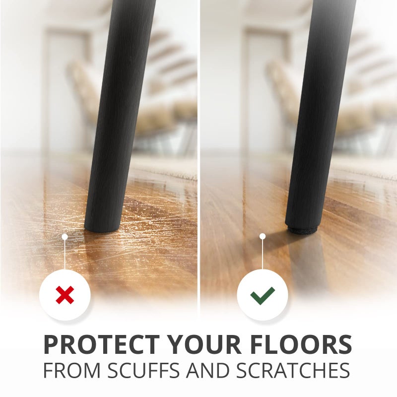 X-Protector 357 Pcs Black Felt Furniture Pads - Huge Quantity of Anti-Scratch, Heavy Duty Floor Protectors for Hardwood, Tile, Laminate - Suitable for Chairs, Tables, Sofa, Bed, Cabinet, Ottoman - Image 4