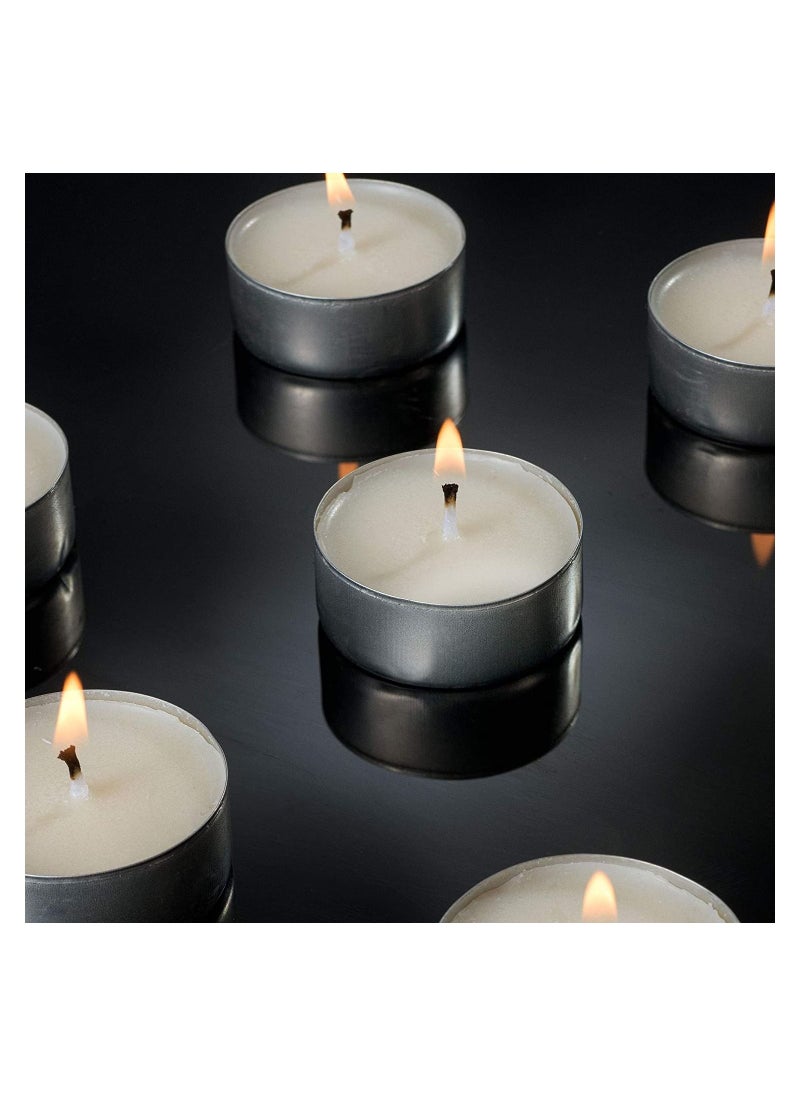 Generic - Unscented Tea Lights Candles, 100 Pack, 3.5 Hour Long Burn Time, Smokeless and Dripless White Tealight Candles, Small Tea Candles for Home, Travel, Weddings, Shabbat - Image 1
