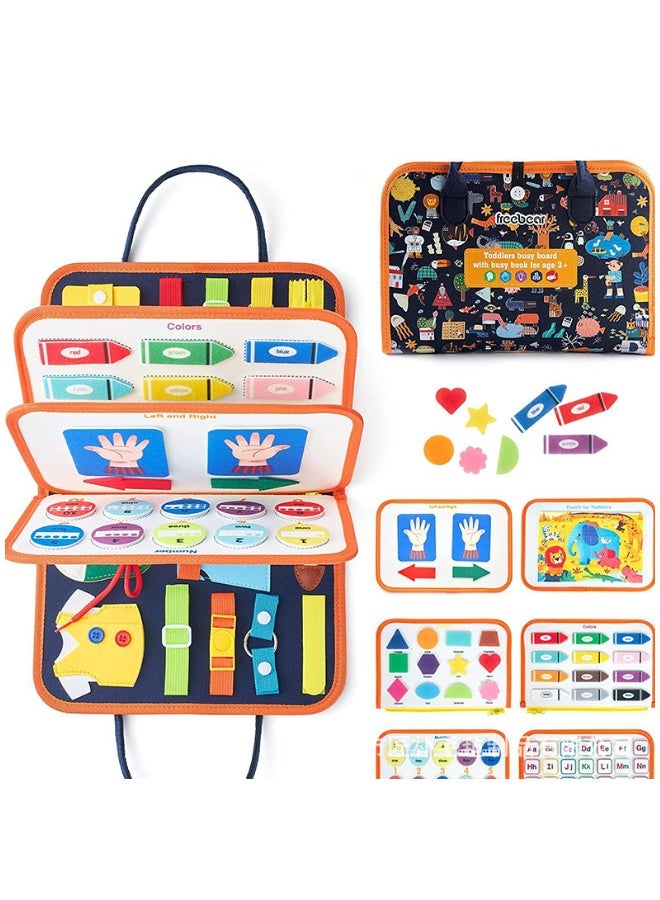 EHOME Busy Board Toddler Travel Sensory Toys for 1 2 3 4, Montessori Learning Activities Board, Educational Toys for 3 4 Year Old Boys Girls - Image 1