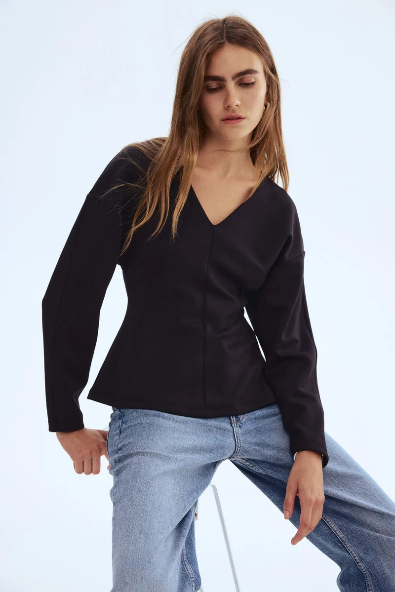 H&M Waisted scuba top