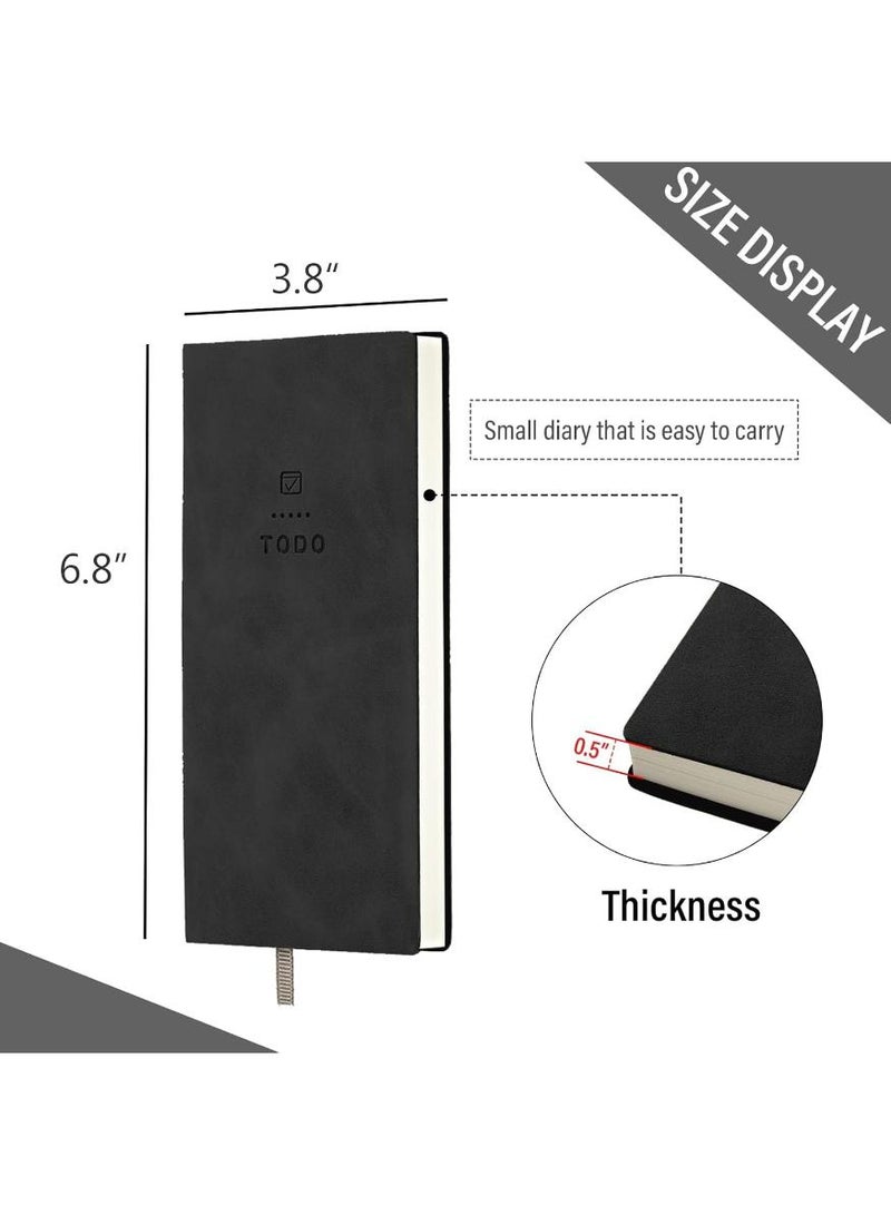  طائرة ورقية 2 قطع، دفتر مهام، 196 صفحة دفتر ملاحظات بغلاف ناعم بغلاف جيب ناعم، قائمة تدقيق تخطيط يومي، لوازم مدرسية، دفتر ملاحظات مخطط الدراسة لطلاب المرحلة الإعدادية (أسود، رمادي) - Image 2