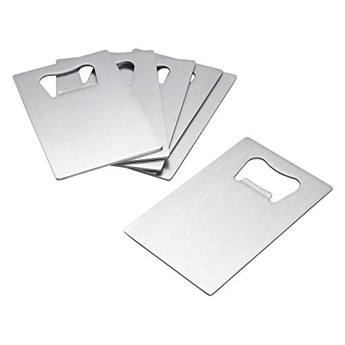 Cand 6 Packs Credit Card Bottle Opener, Stainless Steel Wallet Bottle Opener - Image 1