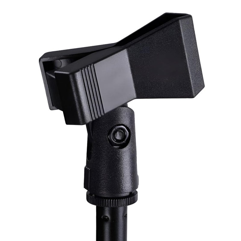 Powerpak MS-1001 3 Leg Boom Dual Microphone Stand with Dual Mic Clip Holders | for Studio Recording, Speech, Stage,Outdoor Activities (Black) - Image 5