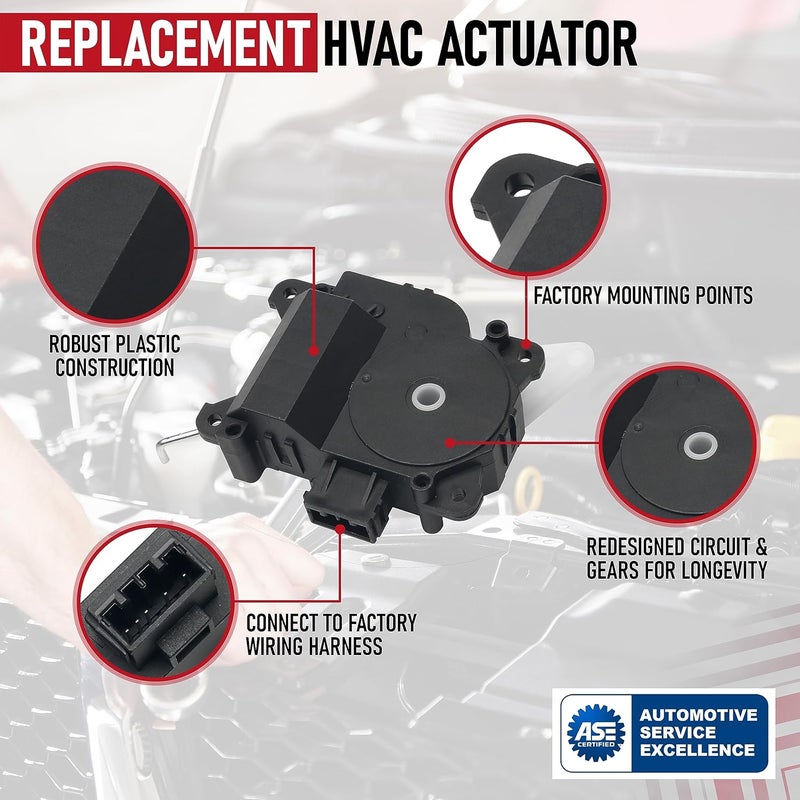 AA Ignition HVAC Air Blend Door Actuator - Replaces 79160S0XA01, 604-946, 604946 - Compatible with Acura and Honda - 2002-2006 MDX, 2002-2004 Odyssey, 2003-2008 Pilot - Heater Air Blend Door Actuator - Image 4