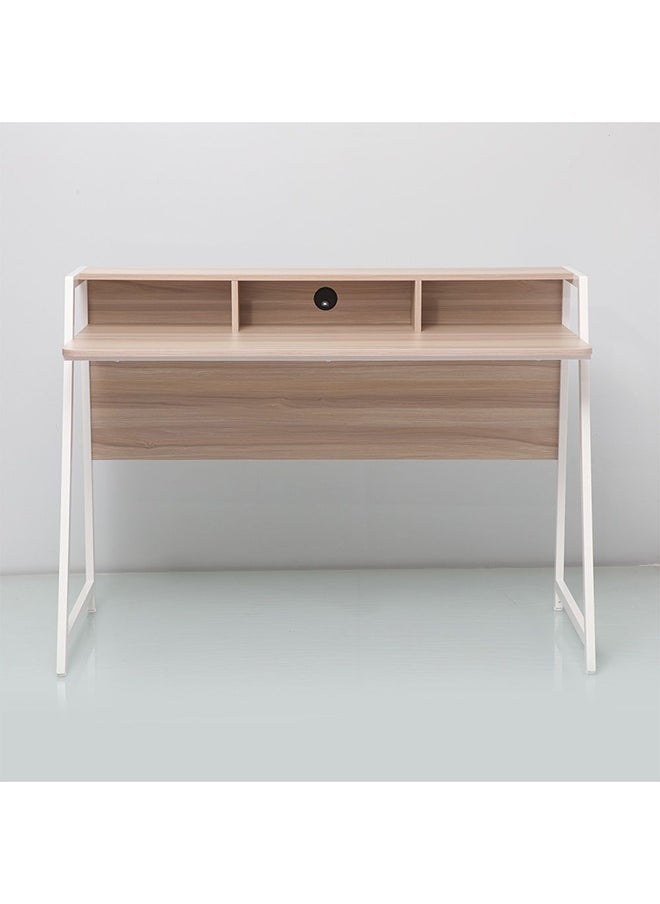 DANUBE HOME Gracyn Study Desk Computer Table Office Desk Workstation Modern PC Laptop Gaming Table Wooden Study Table For Home Office Ash White  - Image 3