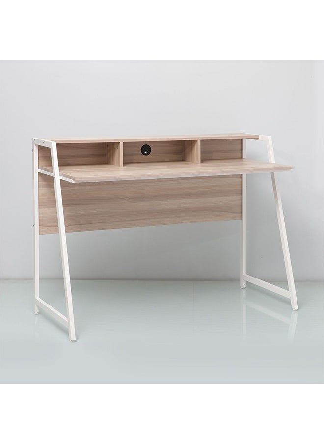 DANUBE HOME Gracyn Study Desk Computer Table Office Desk Workstation Modern PC Laptop Gaming Table Wooden Study Table For Home Office Ash White  - Image 4