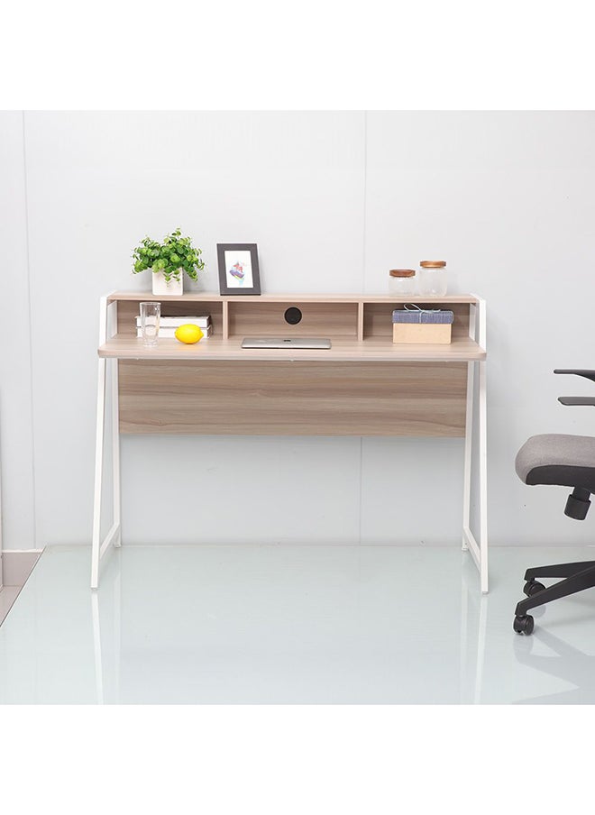 DANUBE HOME Gracyn Study Desk Computer Table Office Desk Workstation Modern PC Laptop Gaming Table Wooden Study Table For Home Office Ash White  - Image 1
