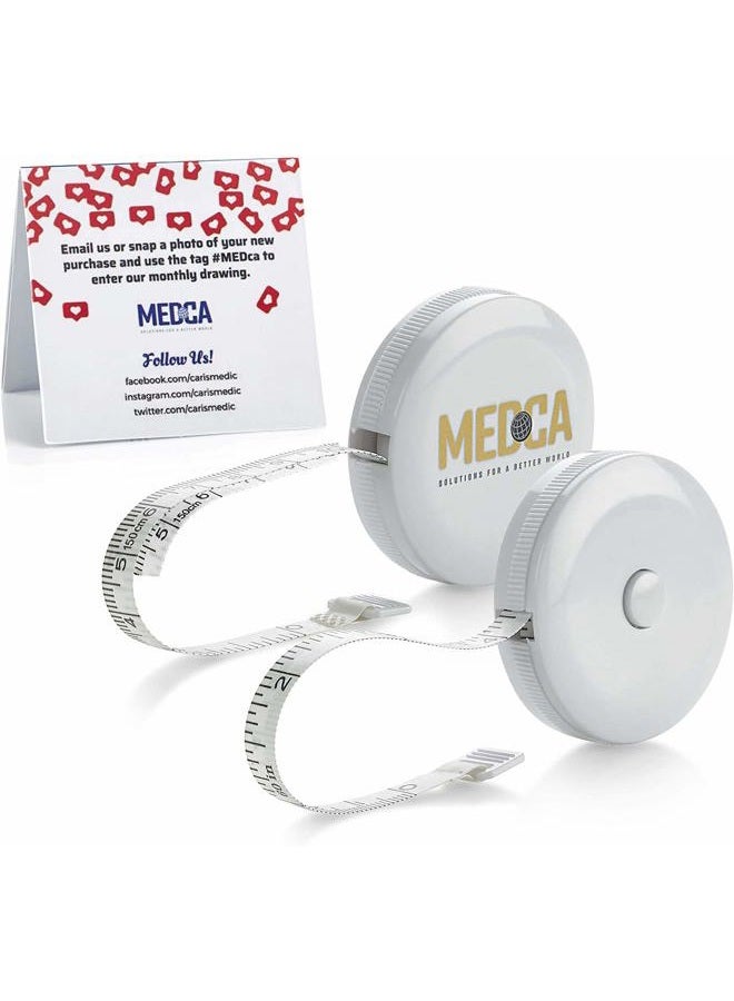 MEDca Body Tape Measure - (2 Pack) Measuring Tapes for Body and Fat Weight Monitors, (Inches & Cm) Retractable Tape Measure Ruler for Accurate Body Fat Calculator Helps Calculate Fitness Body Measurements - Image 1