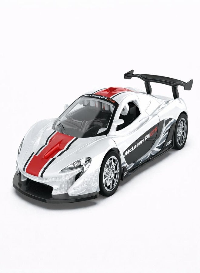 Wizplex MSZ Official Licensed McLaren P1 GTR Diecast Model Car 1:32 Scale | Light & Sound | Pull Back Action | Metal Hypercar Toy | Collectible Display & Gift - Image 1