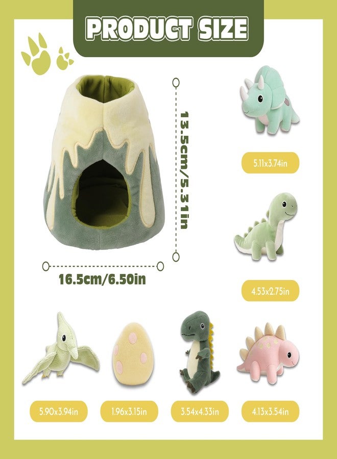 PIIKAGO Baby Toys 6-12 Months - My Little Volcano with 5 Stuffed Dinosaurs, Montessori Toy with Rattle, Crinkle, Squeaker, Sensory Toys for Toddlers 1-3, Early Development Christmas Birthday Gift - Image 2