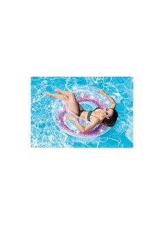 INTEX Intex Transparent Glitter Tube Inflatable Swimming Pool Float Raft Ring  - Image 2