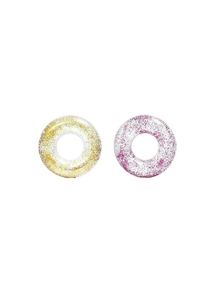 Intex Transparent Glitter Tube Inflatable Swimming Pool Float Raft Ring