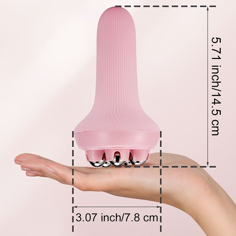 Blue Handheld Massage Roller With 5 Balls For Neck Back Legs Arms Shoulders Relief - Image 3