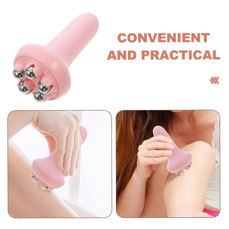 Blue Handheld Massage Roller With 5 Balls For Neck Back Legs Arms Shoulders Relief - Image 5