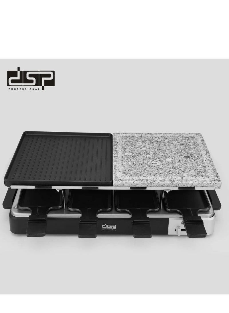 DSP Raclette Grill and Natural Grill Stone and Non-Stick Grill Plate  - Image 4