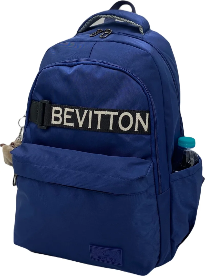 Bevitton Water Repellent Fabric Navy Blue School Backpack 34200