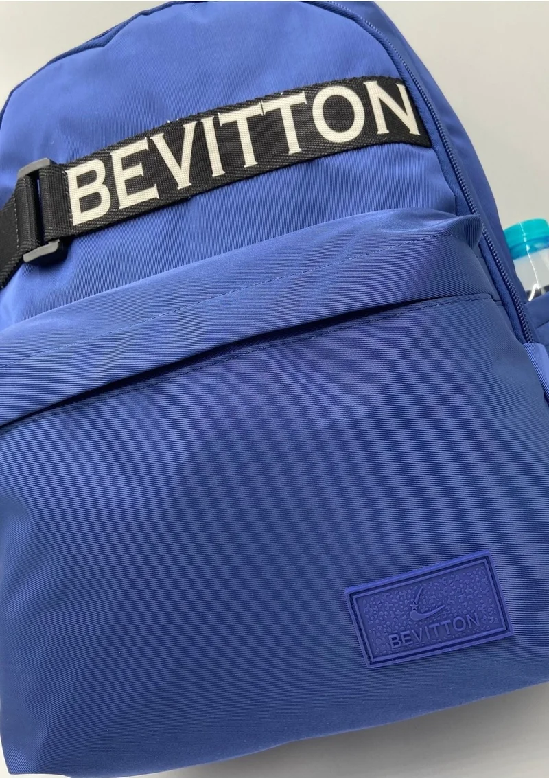 Bevitton Water Repellent Fabric Navy Blue School Backpack 34200