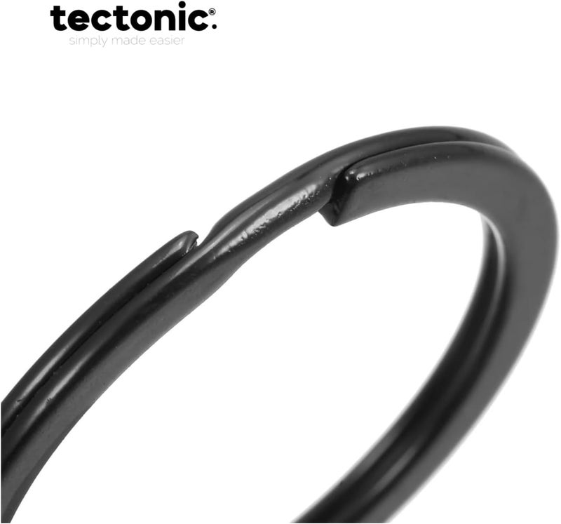 Tectonic 32mm Heavy Duty Key Rings - 4-Pack (Black) - Image 3