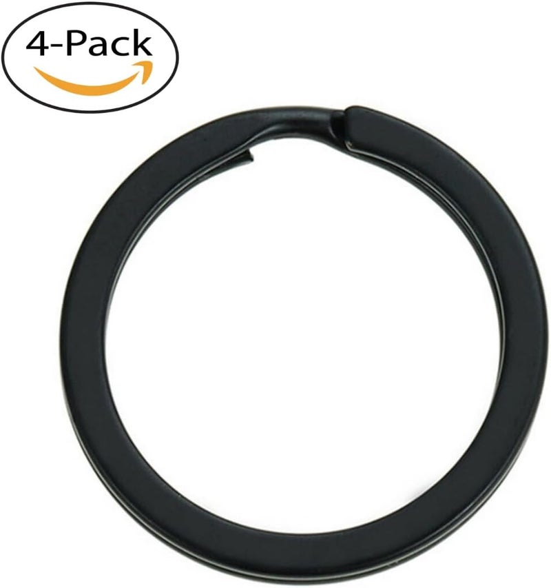 Tectonic 32mm Heavy Duty Key Rings - 4-Pack (Black) - Image 4