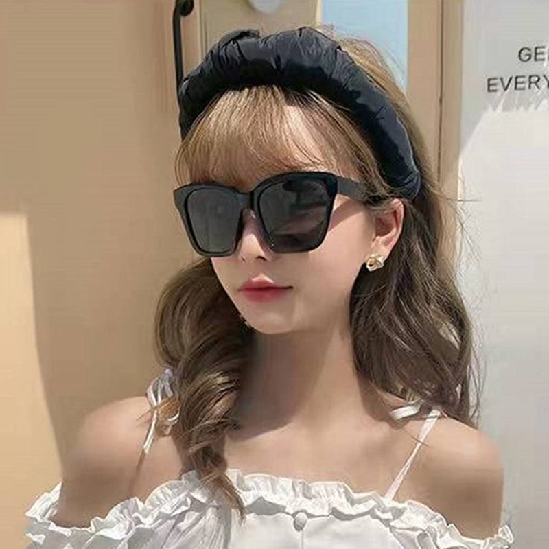 XYX Women's Sun Visor Foldable Sun Hat Wide Brim Summer UV Protection Beach Hat (A-Black) - Image 3