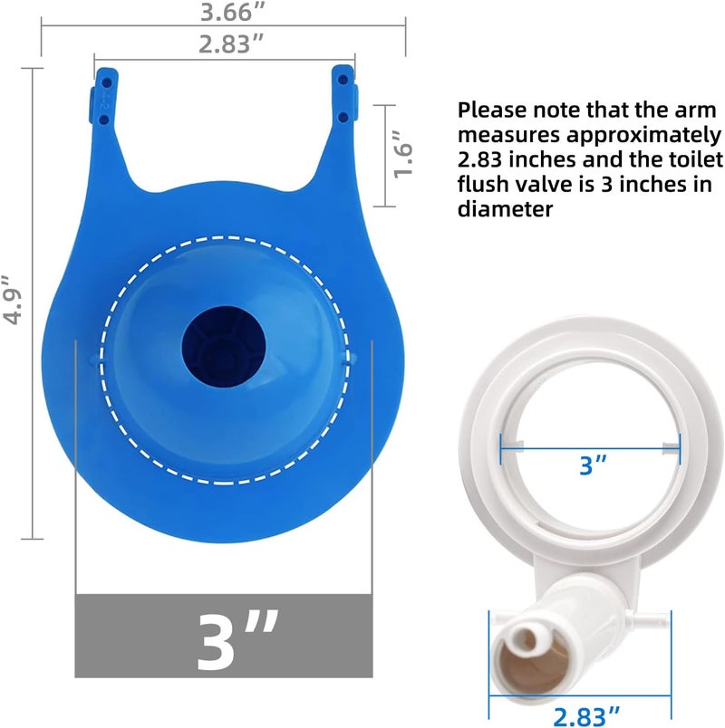 iFealClear 3-Inch G99-788 Toilet Flapper Replacement Compatible with Gerber Toilets(99-788) and Lowes AquaSouce Flapper (98923,312795,352027,395280,12293), Long Lasting Rubber Flapper, Water Conserve, Blue - Image 2