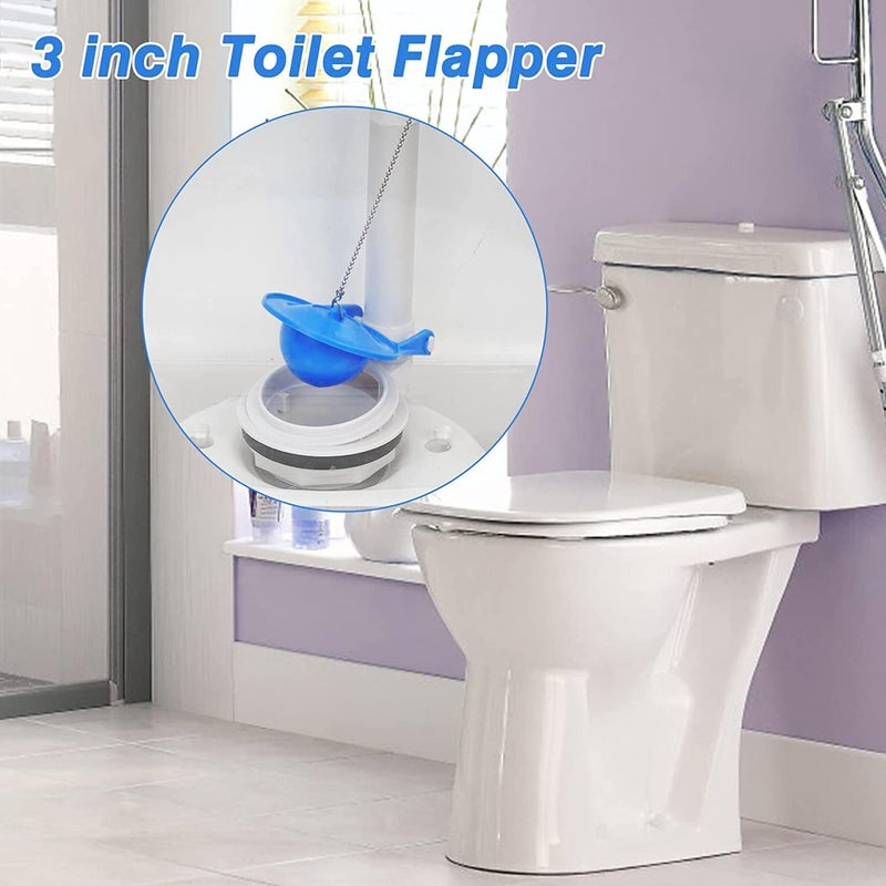 iFealClear 3-Inch G99-788 Toilet Flapper Replacement Compatible with Gerber Toilets(99-788) and Lowes AquaSouce Flapper (98923,312795,352027,395280,12293), Long Lasting Rubber Flapper, Water Conserve, Blue - Image 3