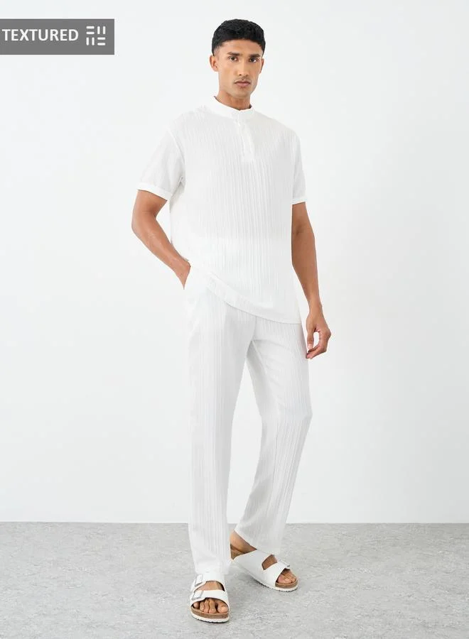 Styli Styli Men Solid Oversized Shirt and Pants Co-Ords