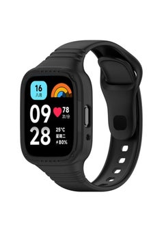 Watch Band with Case, Silicone Replacement Strap and Silicone Protective Case and Wrist Straps Compatible with Redmi Watch 3 lite Smart Watch