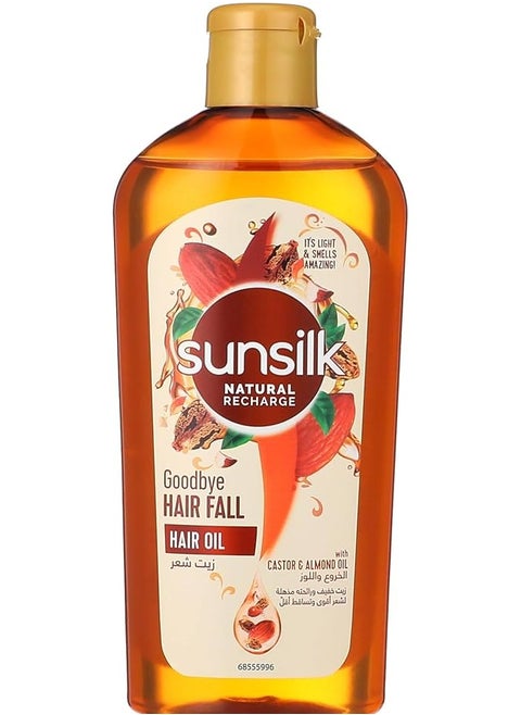 Sunsilk Natural Recharge Hair Oil With Almond And Castor Oil For Goodbye Hair fall 250 ML