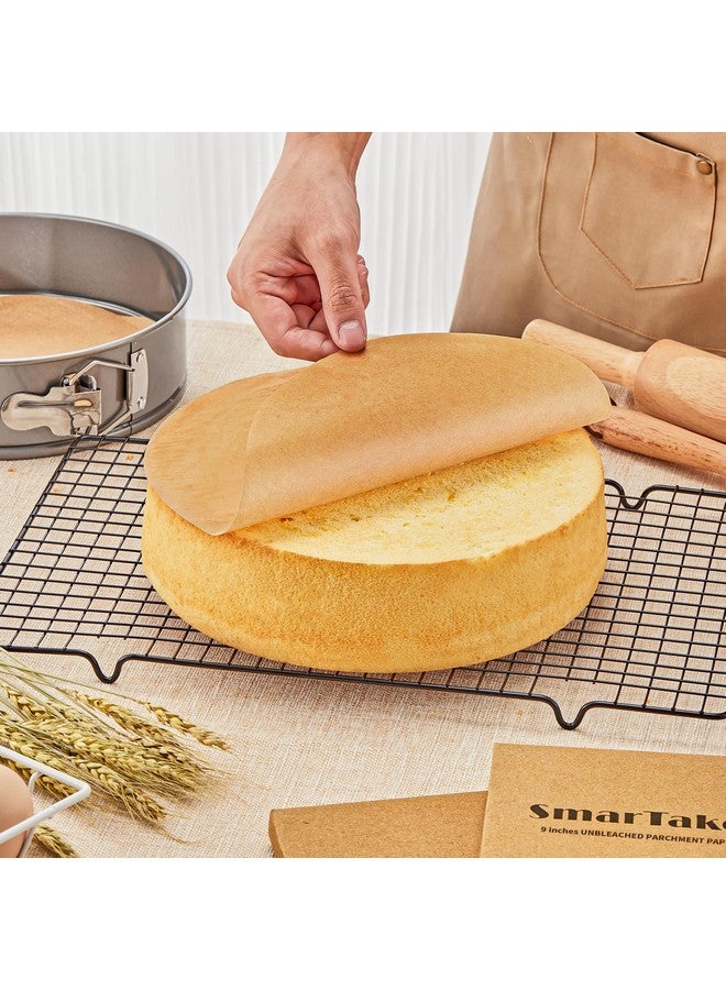 SMARTAKE 200 Pcs Unbleached Parchment Paper Baking Sheets Round, 12 Inches Non-Stick Precut Baking Parchment, For Baking Grilling Air Fryer Steaming Bread Cup Cake Cookie And More - Image 4