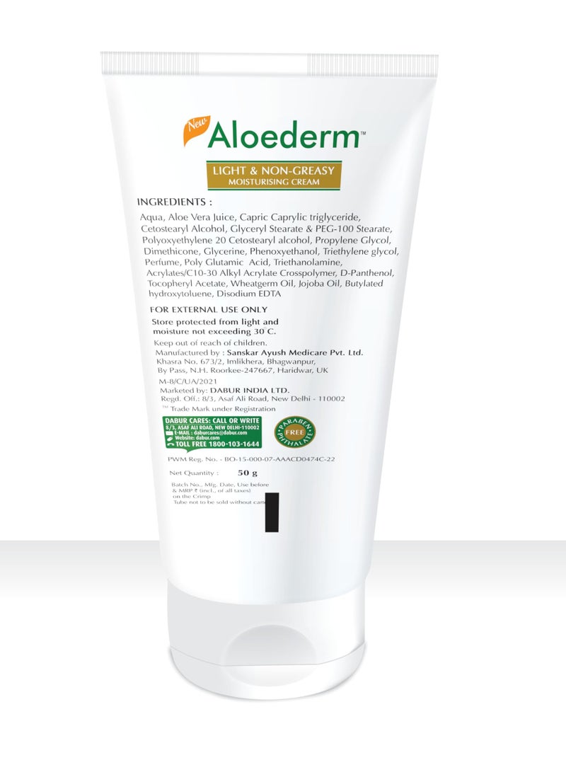 Aloederm Skin Cream for treating Dry Skin|Cold Processed Aloevera | Delays Ageing - 50 gm - Image 3