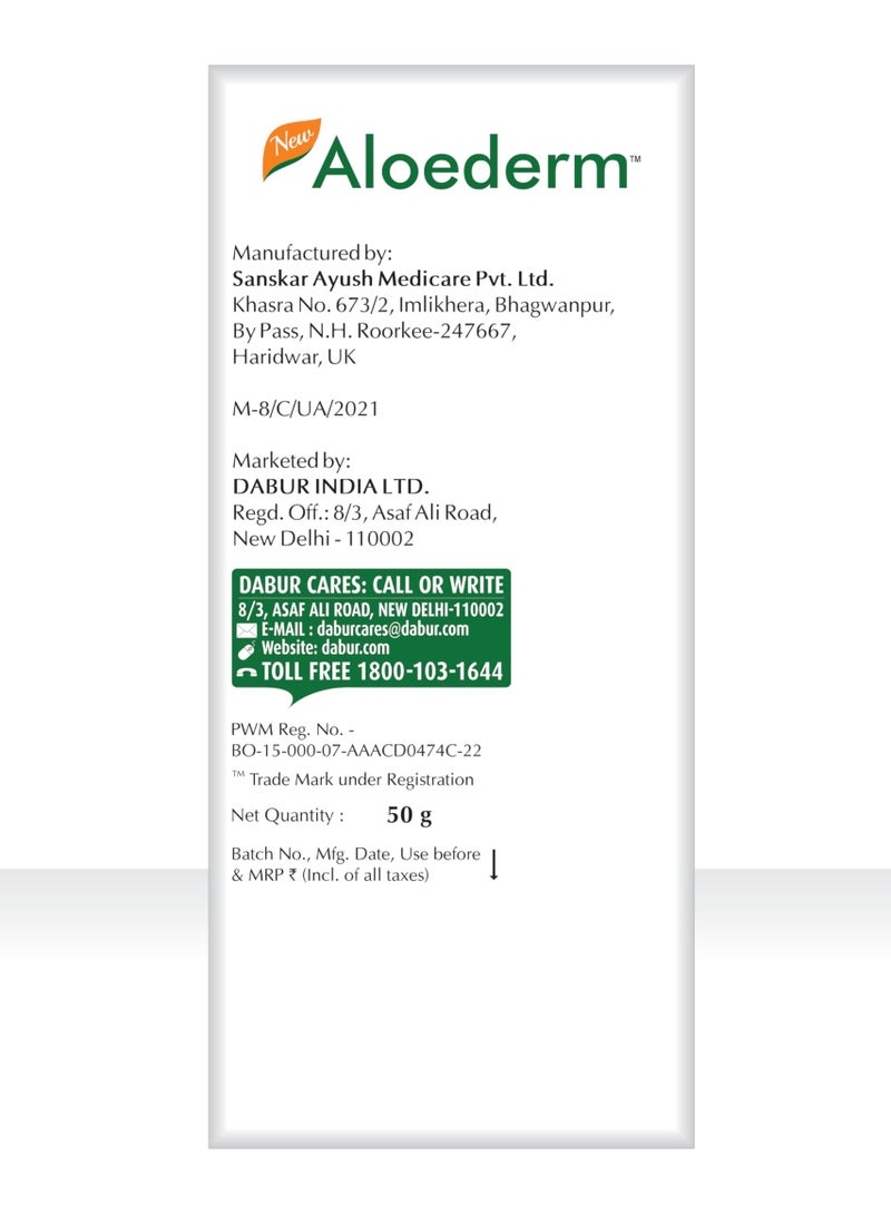 Aloederm Skin Cream for treating Dry Skin|Cold Processed Aloevera | Delays Ageing - 50 gm - Image 5