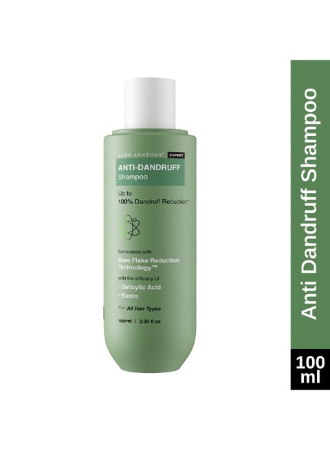 Anti Dandruff Shampoo | Reduces Up to 100% Dandruff and Strengthens Hair | Derma Approved Shampoo with Salicylic Acid & Biotin | Shampoo For All Hair types | For Women And Men | 100ml