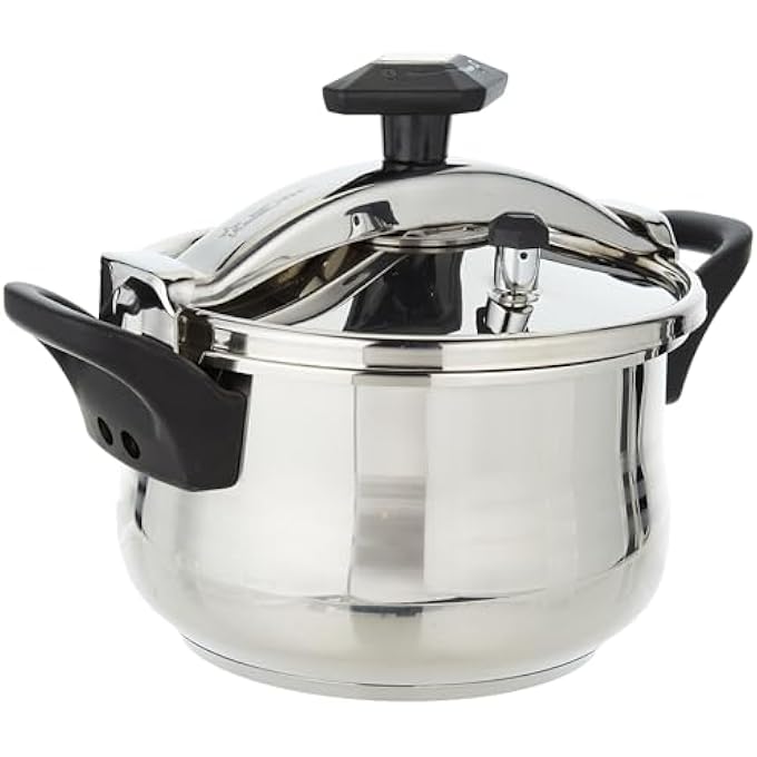 DESSINI Stainless Steel Pressure Cooker SilverBlack 9L - Image 2