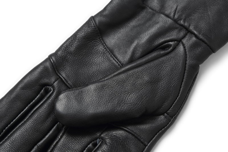 REED Men's Genuine Leather Warm Lined Driving Gloves (XL, BLACK) - Image 3
