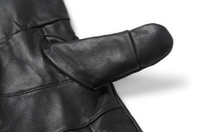 REED Men's Genuine Leather Warm Lined Driving Gloves (XL, BLACK) - Image 4
