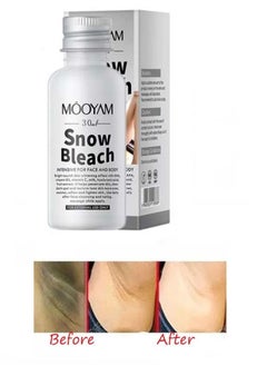 MOOYAM Snow Bleach Cream for Private Part Underarm Whitening Dark Spot Corrector Cream Face and Body Skin Lightening Bleaching Cream for Intimate Areas Brightening 30ml  - Image 2