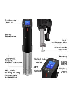 INKBIRD Inkbird ISV-100W Sous Vide WiFi Precision Cooker Precision Cooker Immersion Circulator, Temperature Time and Touch Control Sous Vide Machine 1000 Watts  - Image 2