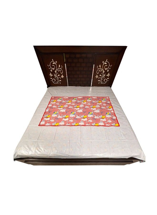 Ecosoft Plastic Sheetpvc Sheet For Kidsrubber Sheet For Babiesbed Wetting Protector(90 X 135 Cm) (Pink Honeybee)  - Image 4