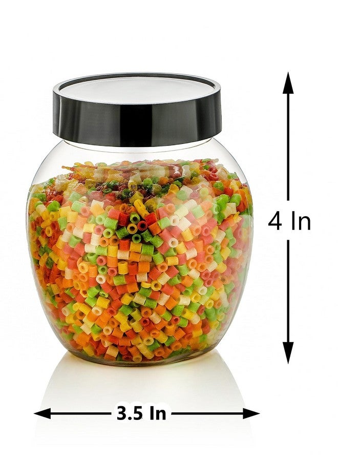HAPPI Multipurpose Unbreakable Plastic Transparent Storage Containers For Kitchen Airtight Masala Box Dabba Spice, Cereal, Dry Fruits Spice Box 350 ML Handi Jar Matka Shape (Set of 8 Pcs) - Image 3