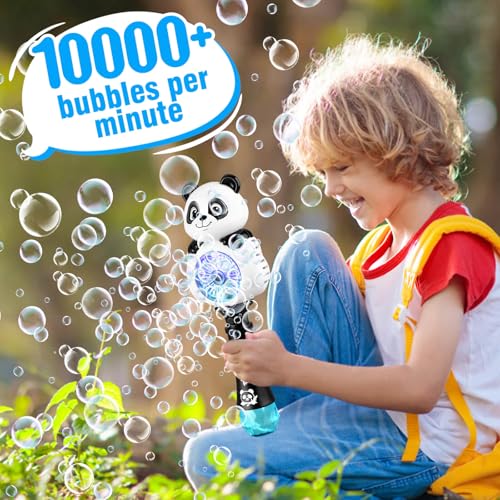 Aooess Bubble Machine for Kids Ages 48 Years Old Light Up Bubble Wand for Parties Outside Toys for Toddlers 35 Automatic Bubble Machine Rechargeable Gifts for 3 Year Old Girl Boy - Image 5