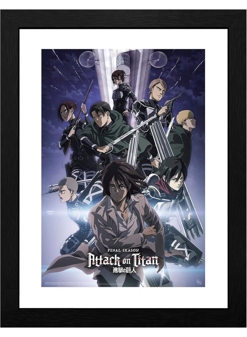 ملصق مؤطر لفن المفاتيح من ABYstyle لموسم Attack on Titan 4 2